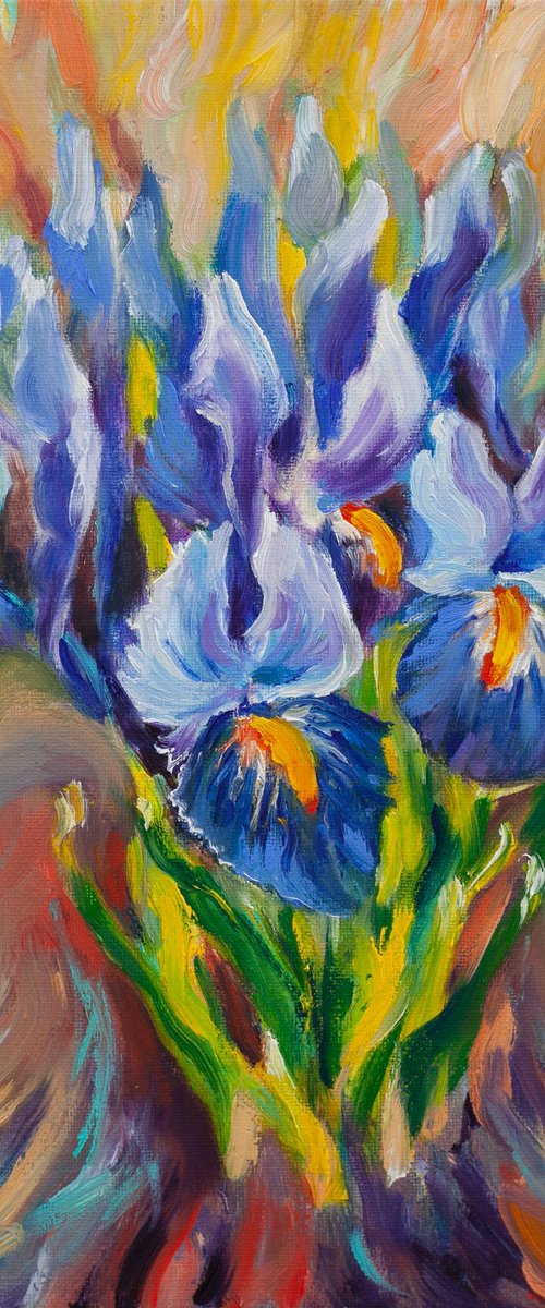 Irises by Liudmila Pisliakova