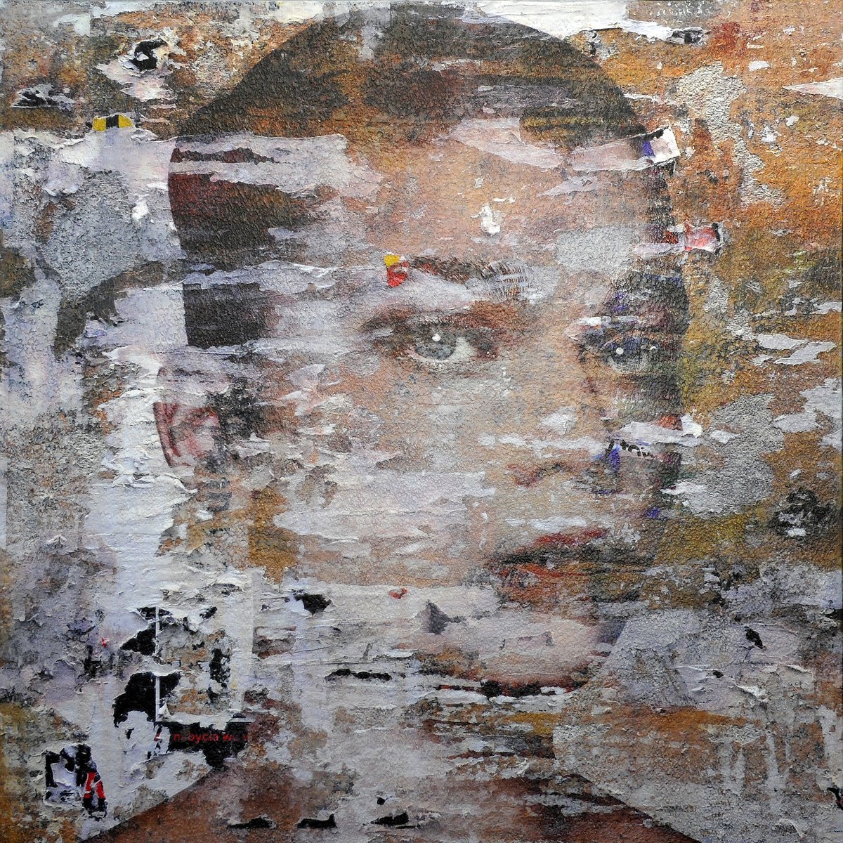 Portrait Painting By Karin Vermeer, 51 X 51", Onyx, Original Artwork