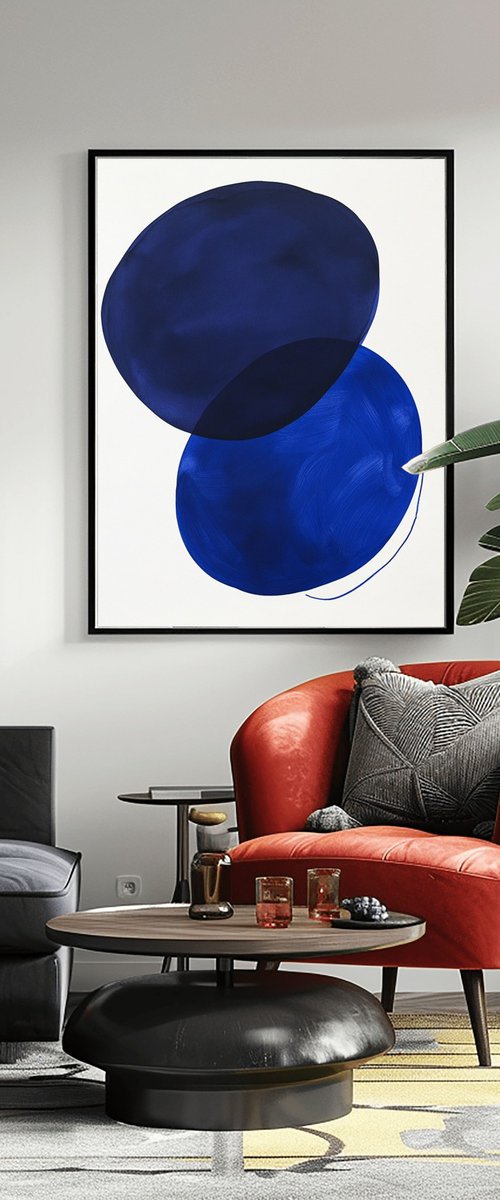 Large Blue Wall Art by Sasha Robinson