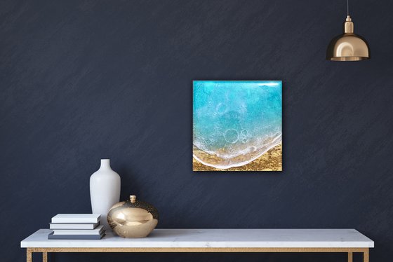 Teal Waves #30 Seascape Painting