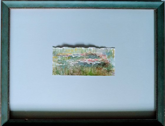 Water lilies. Sketch #1. Original watercolour painting.