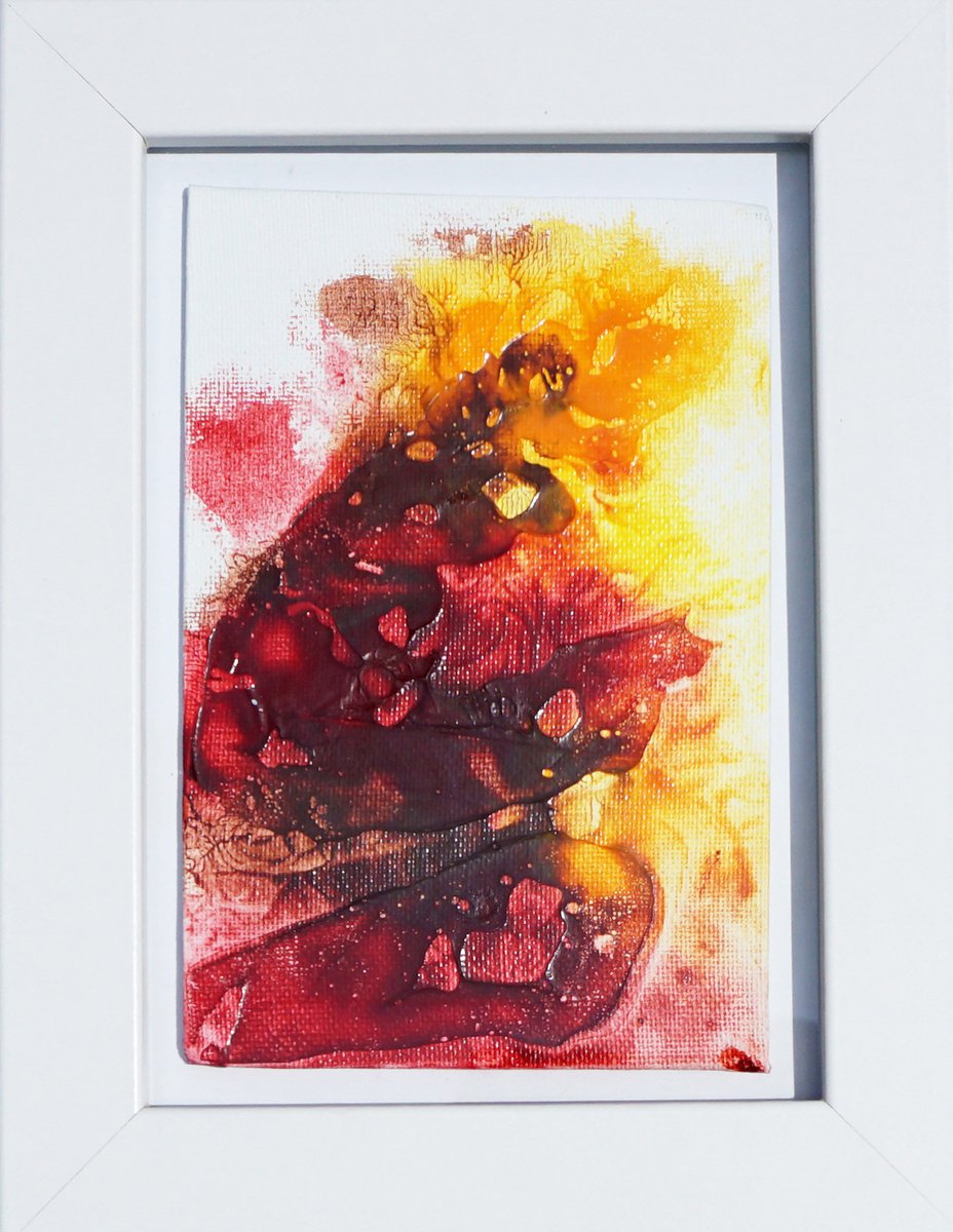 Abstract Acrylic Painting By Jelena B, 5 X 7, In May 16 5X7In ~12X18Cm, Original Artwork