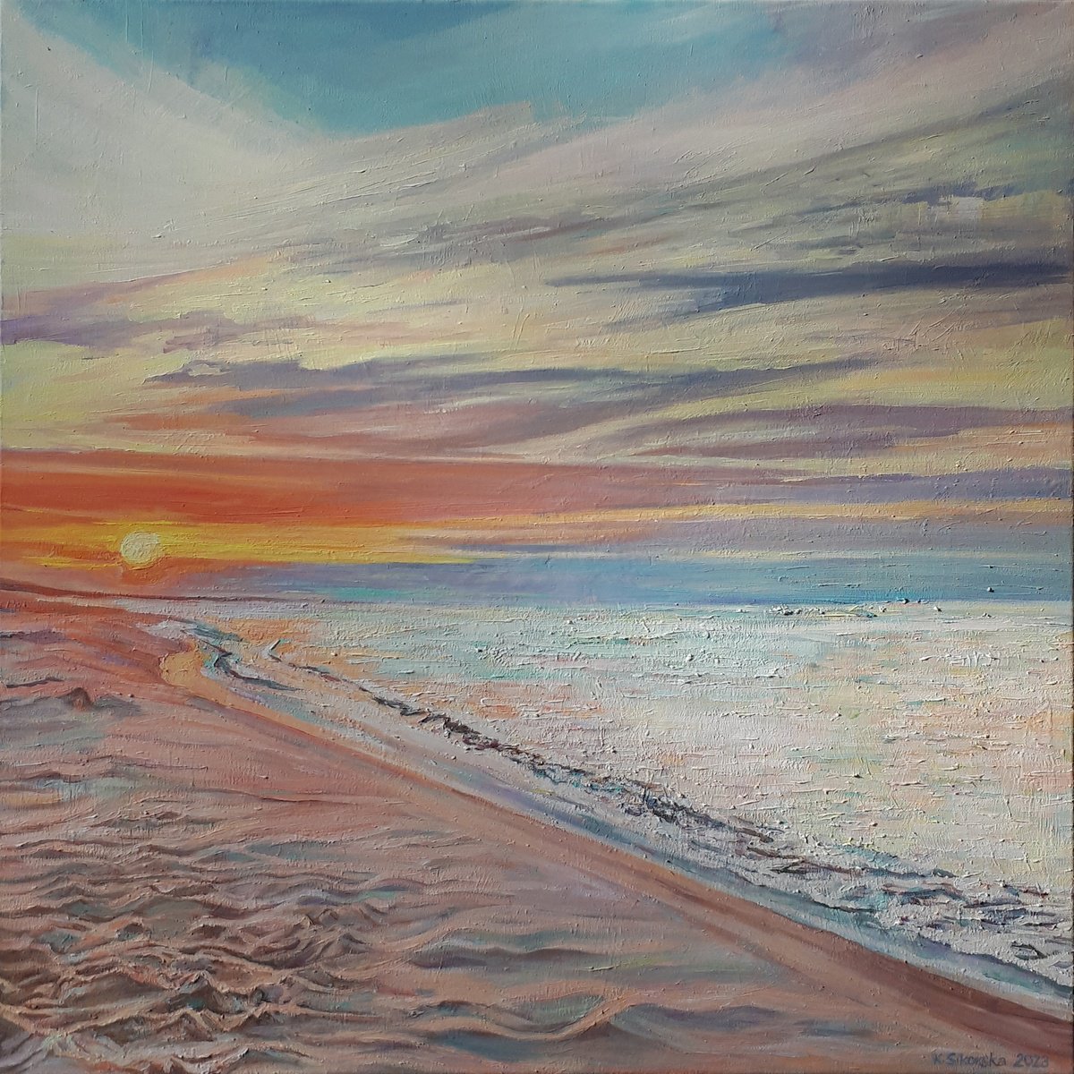 Beach at Sunrise by Katarzyna Sikorska-Gawlas