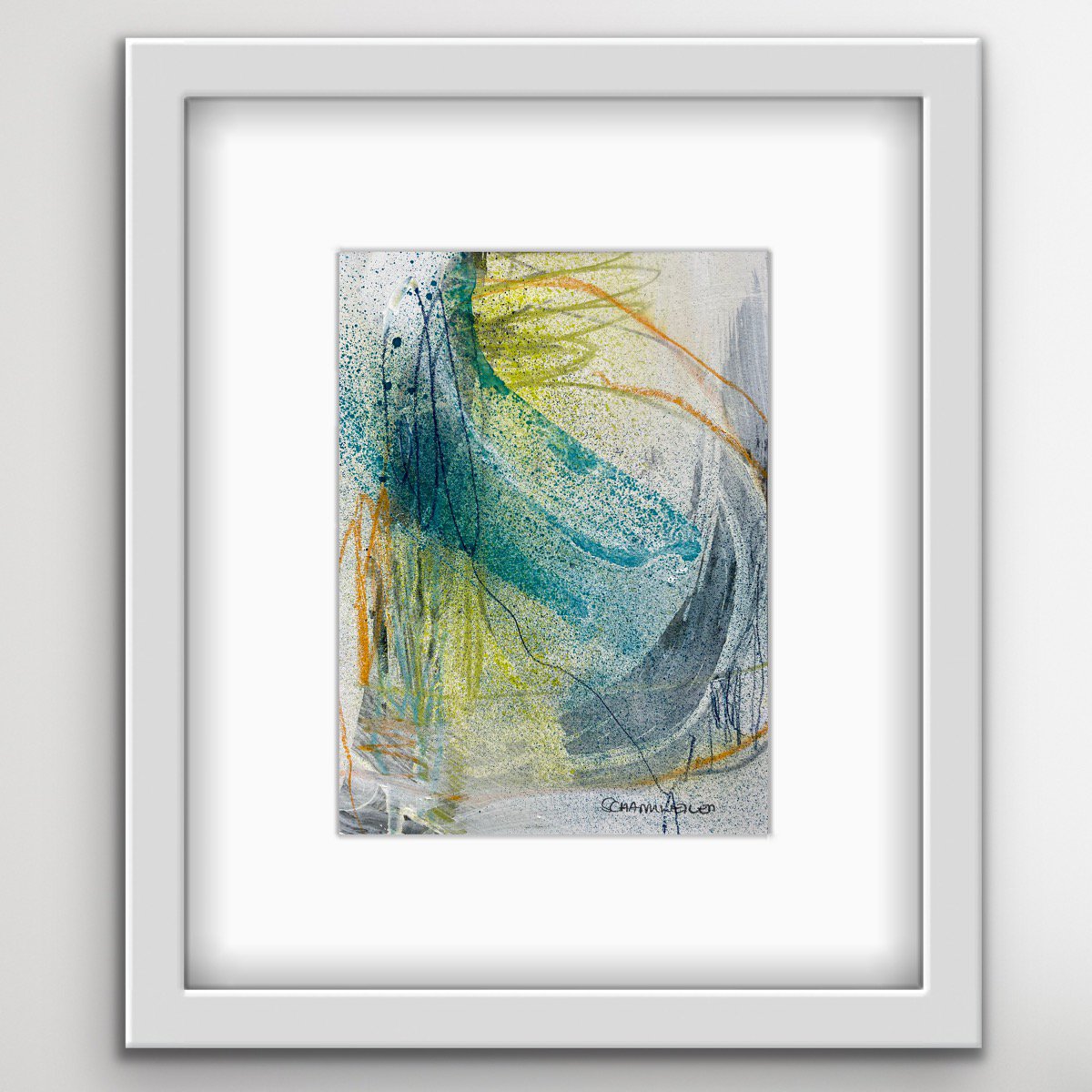 Abstract Study #11 I acrylic on paper I unframed by Kirsten Schankweiler