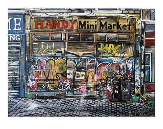 Handy mini Market - Original on canvas board