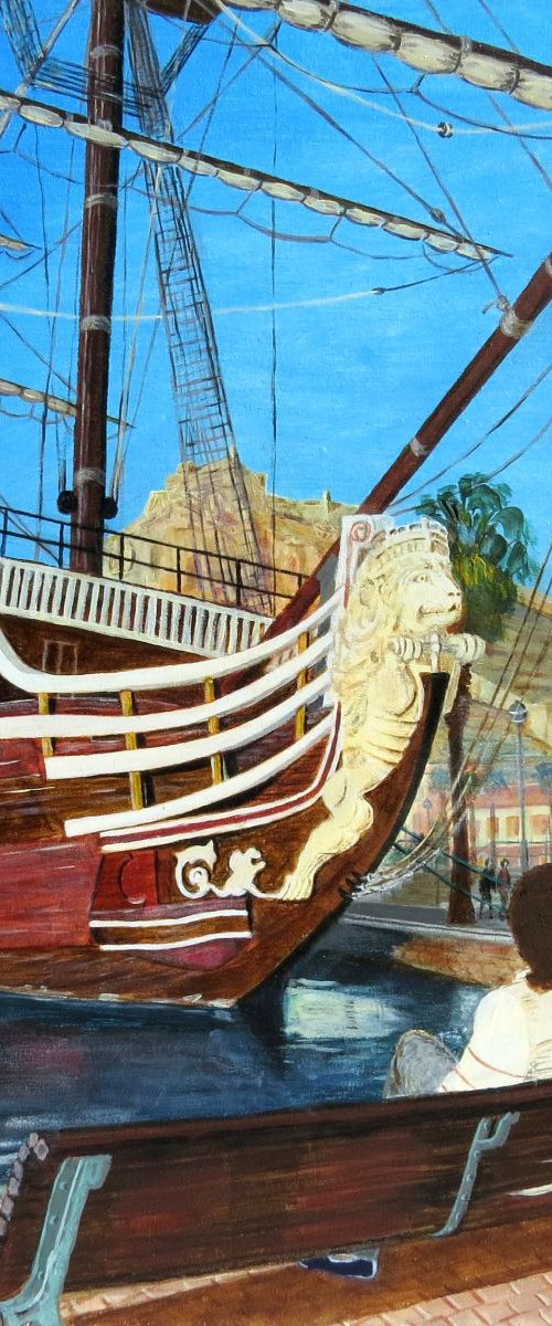 Galleon Santísima Trinidad, 40*50 by Dmytro Yeromenko