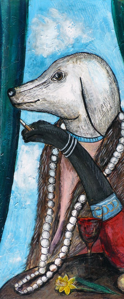 Aristocratic Dog Portrait by Elizabeth Vlasova