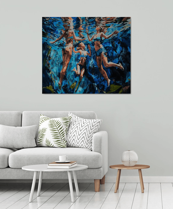 Under the water's shine