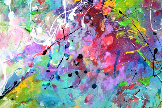 Waterfowl Flight - Colorful Dreamy Abstract