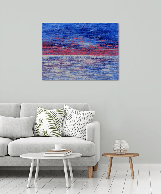 Makgadikgadi Sunset-Large ( 40" x 30" - 102cm x 76cm) painting