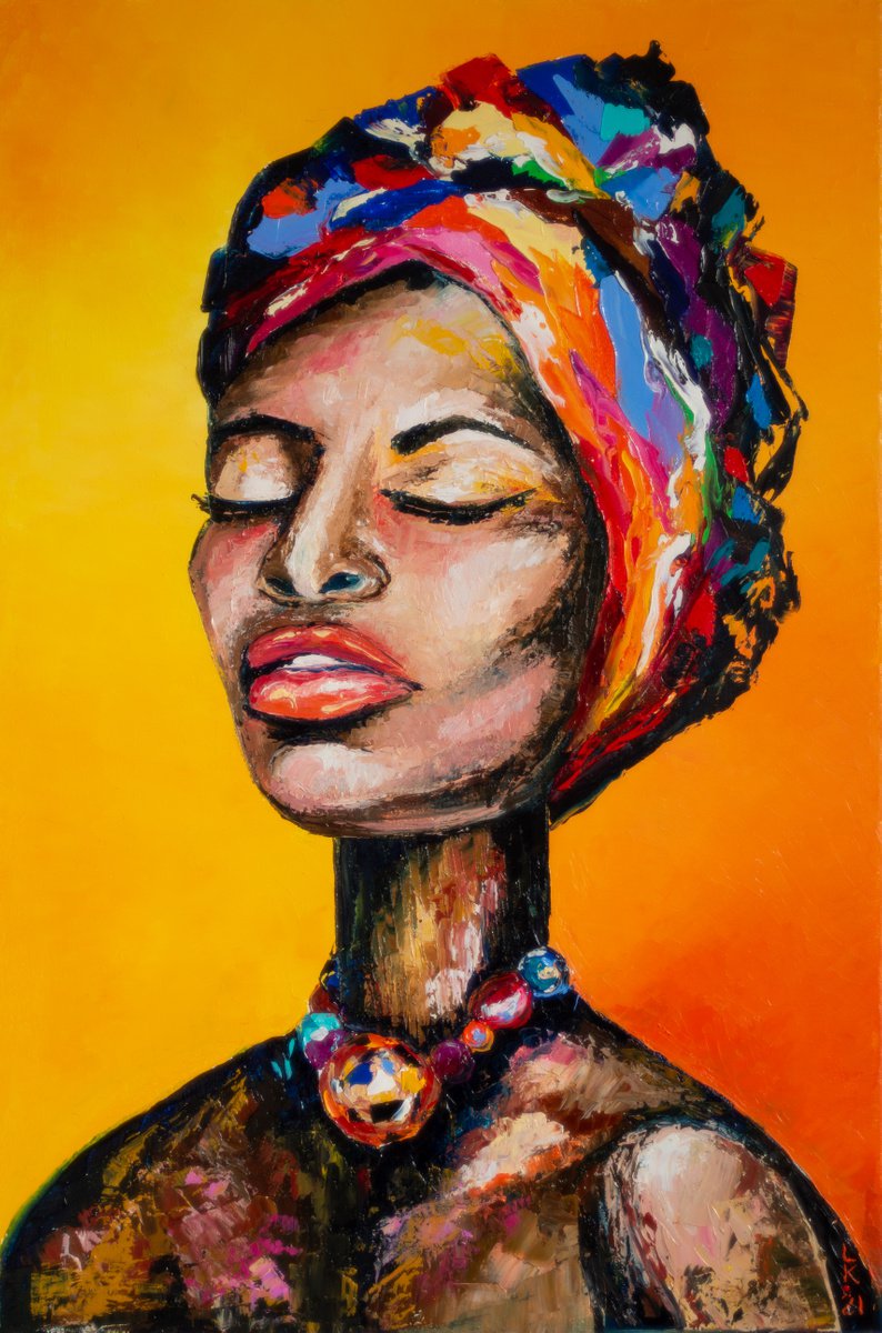Black Mystical Woman By Liubov Kuptsova, 16 X 24, Artwork For Sale On Artfinder