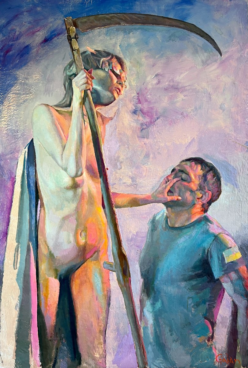 Expressive Portrait Oil Painting By Igor Galan, 51 X 75, The Bride, Original Artwork