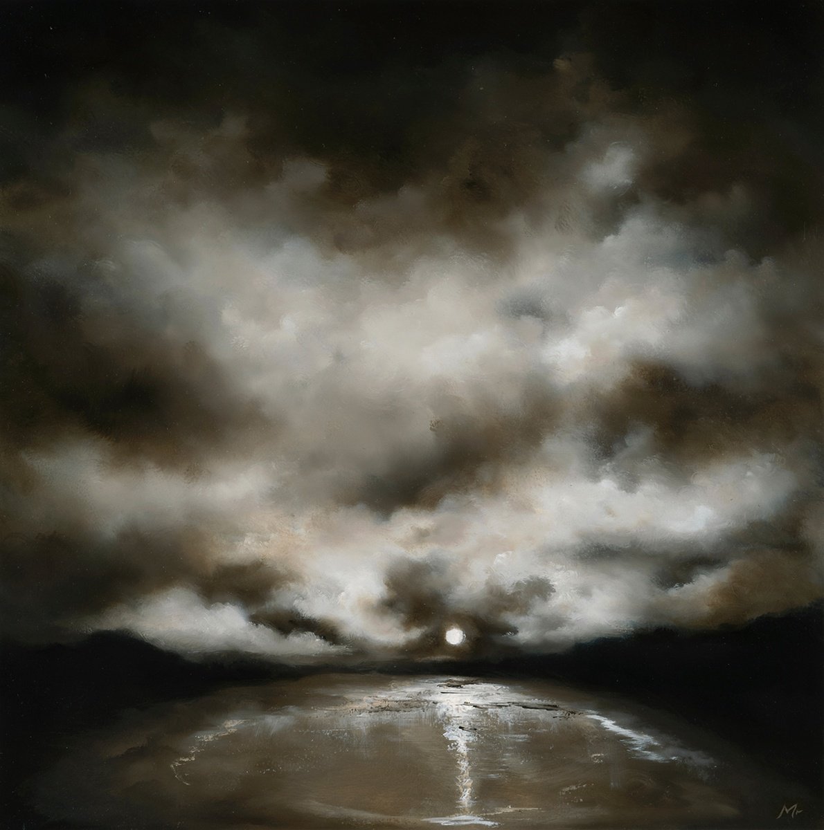 Moonrise, Windermere, Lake District By Rolf Marriott, 19 X 19, Artwork For Sale On Artfinder