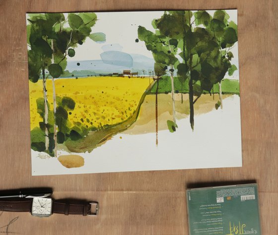 Yellow green composition 8