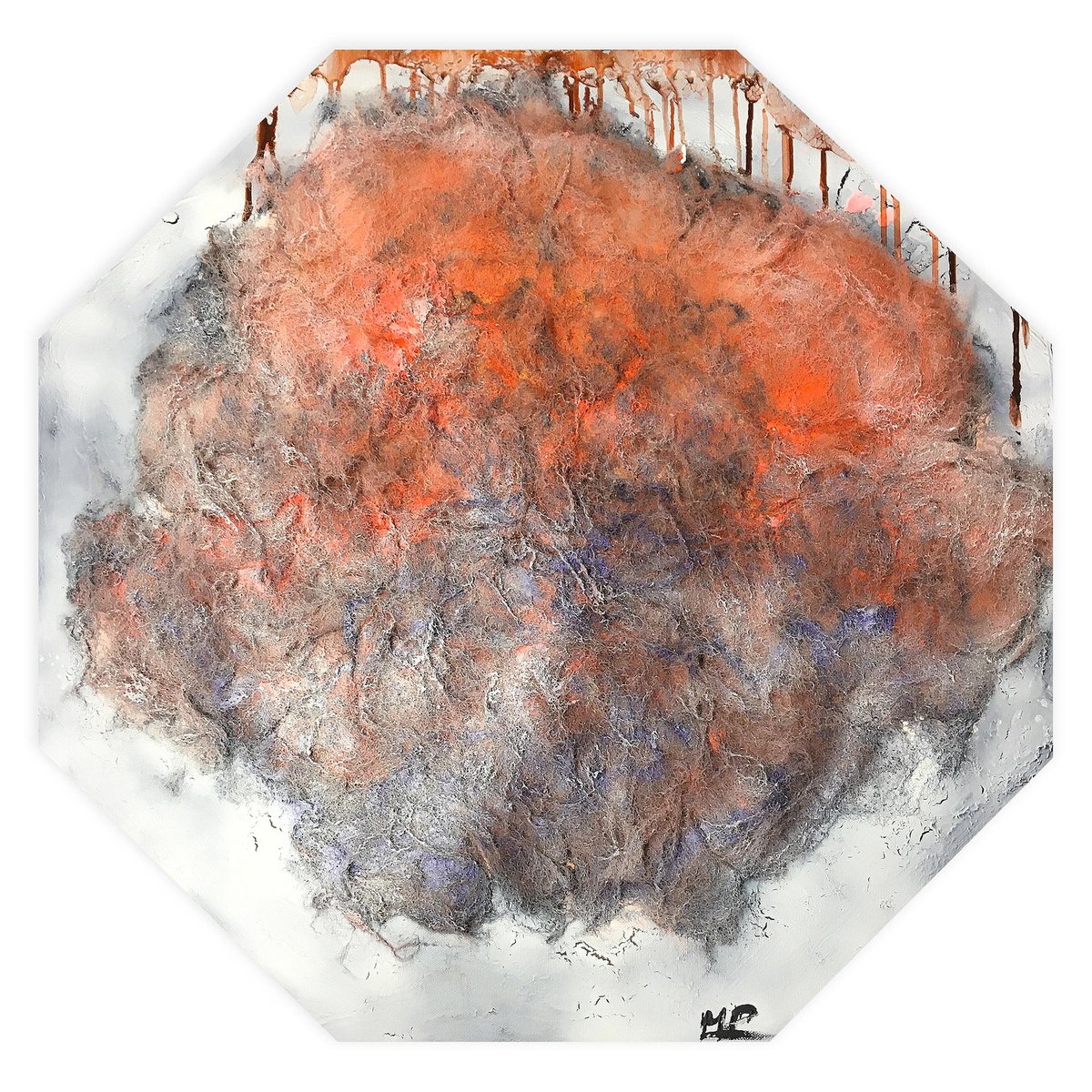 Abstract Painting By Mattia Paoli, 28 X 28", Soft Future Ii, Original Artwork