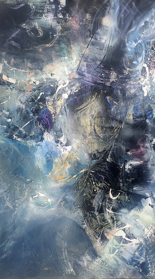 Gigantic Size XXL Painting The Beauty Of The Black By O KLOSKA by Kloska Ovidiu