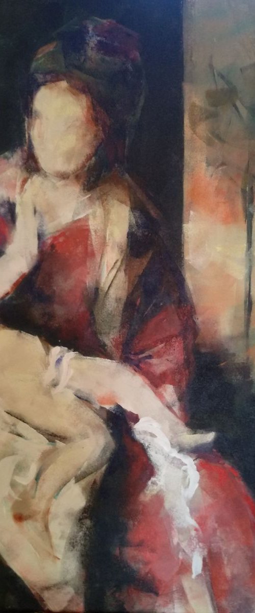 Madonna and child in the evening by Marina Del Pozo