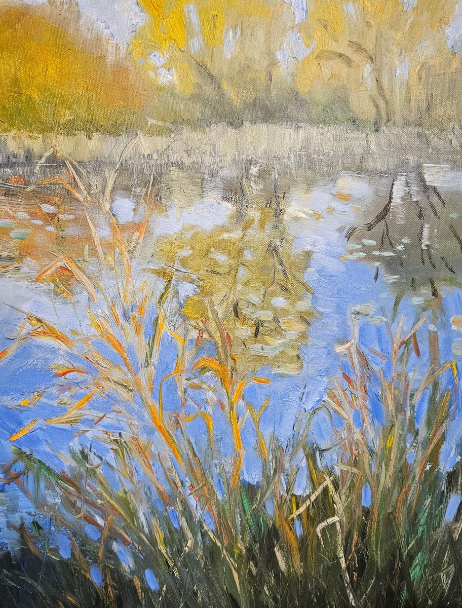 Autumn Pond By Vera Stein, 16 X 20, Artwork For Sale On Artfinder