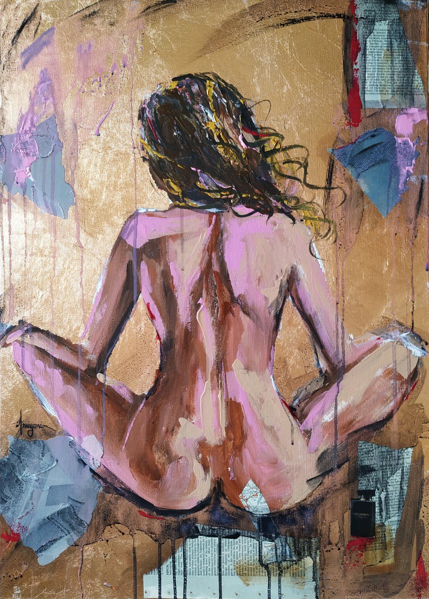 The Only One- figurative painting on canvas by Antigoni Tziora