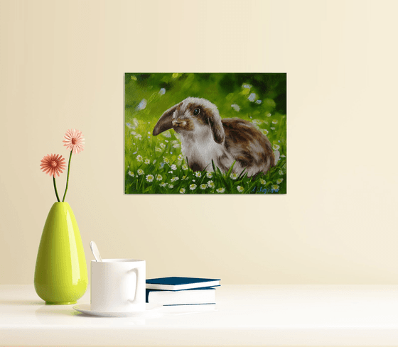 Bunny in Meadow Flowers