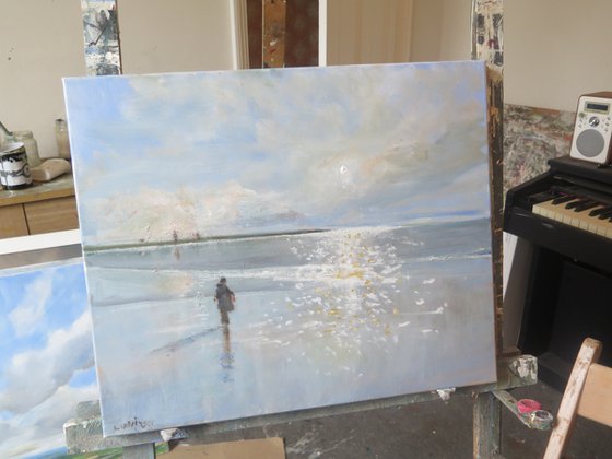 The Shimmer of Sunlight on the Sea