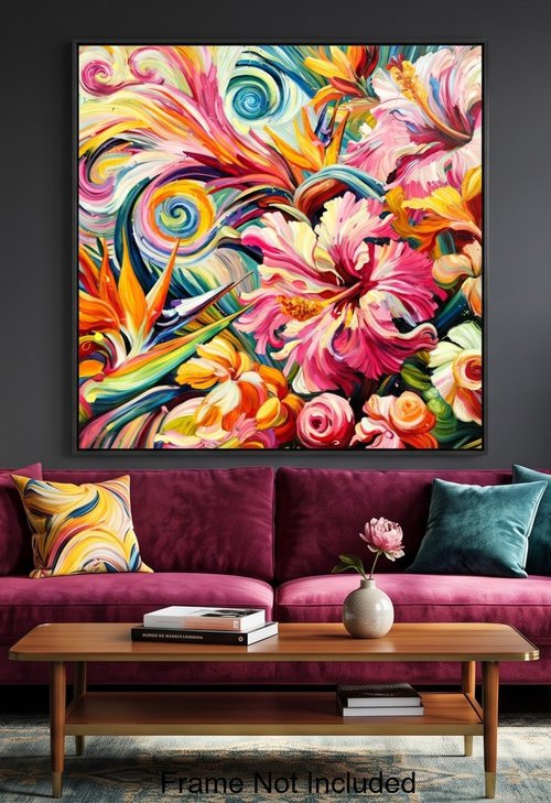 Sweet Havana Abstract Floral by Angie Wright