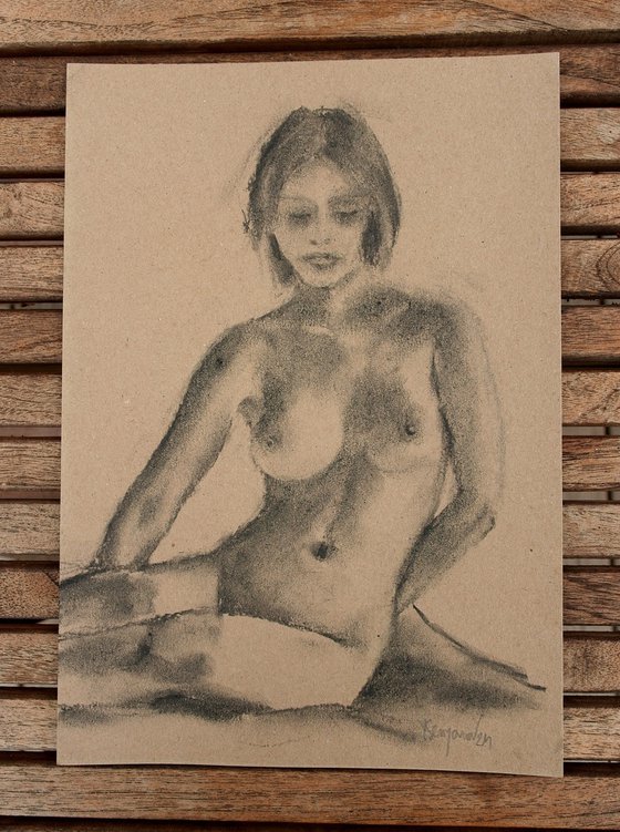 Female Figure 50 Charcoal