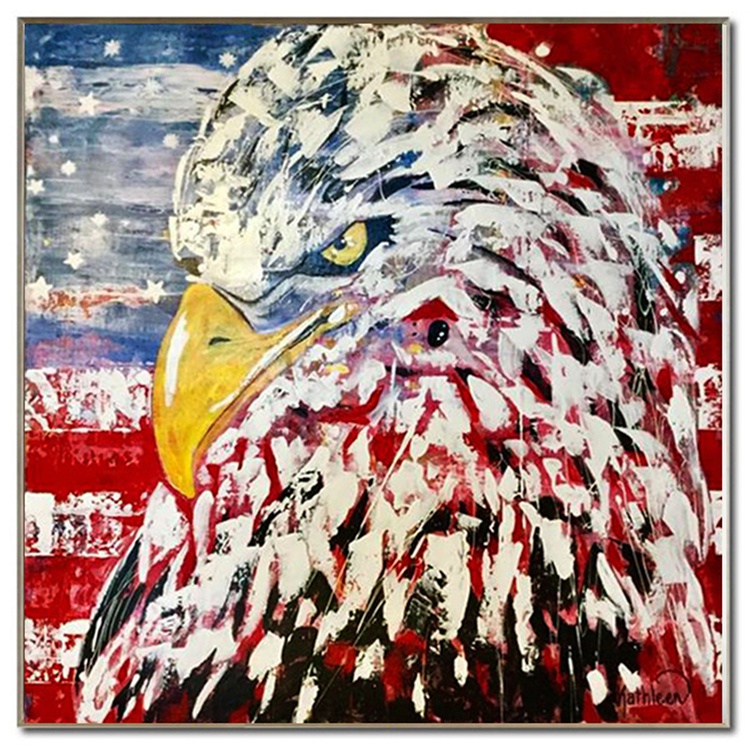 American Eagle Eye Art Acrylic Painting Made To Artfinder