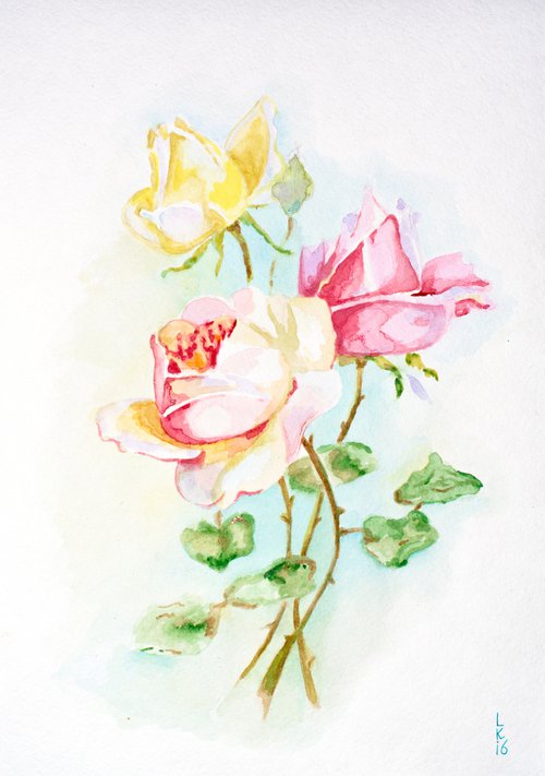 THREE ROSES by Liubov Kuptsova