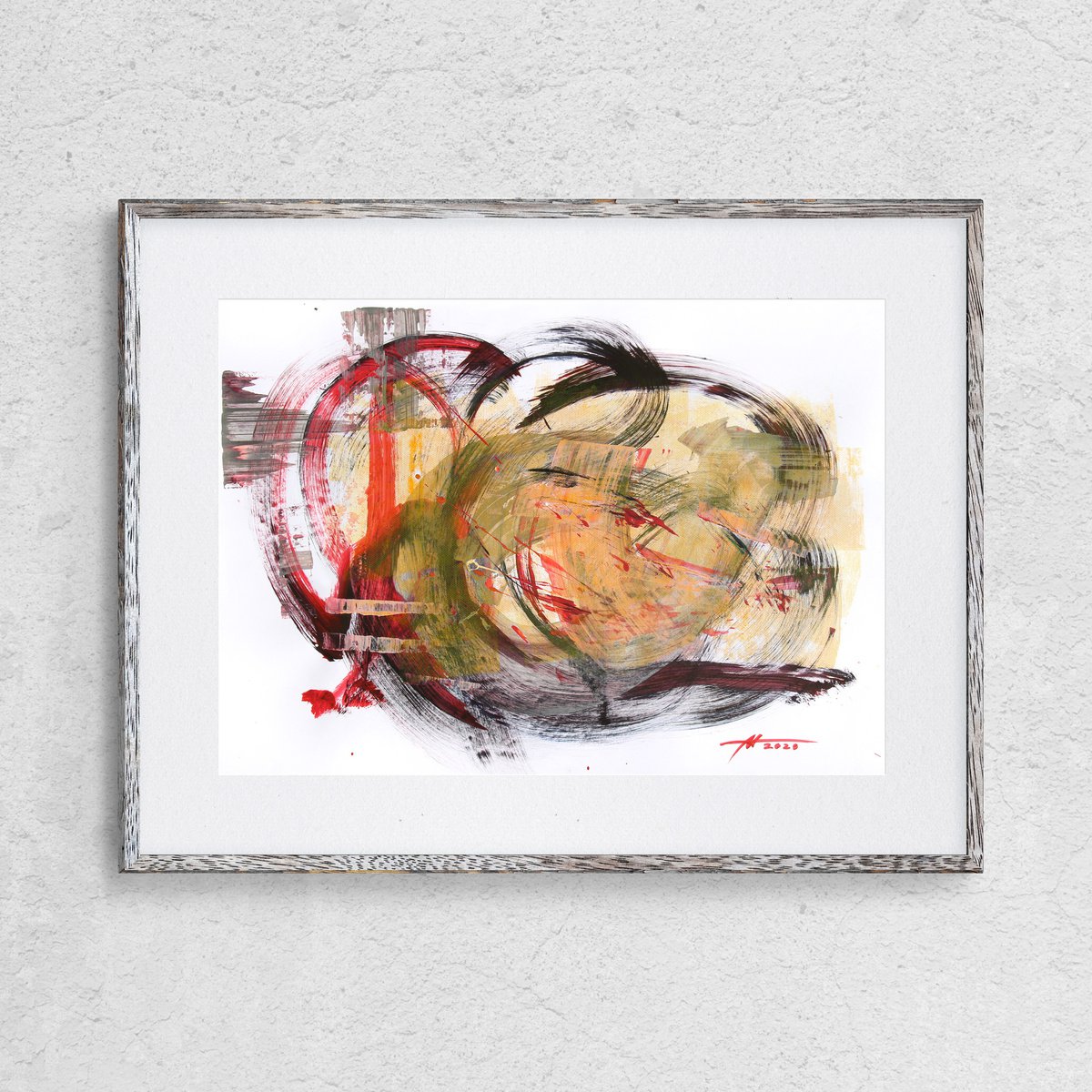 Abstract Acrylic Painting By Anatoliy Menkiv, 33 X 24, #59 Metaphysics Series, Original Artwork