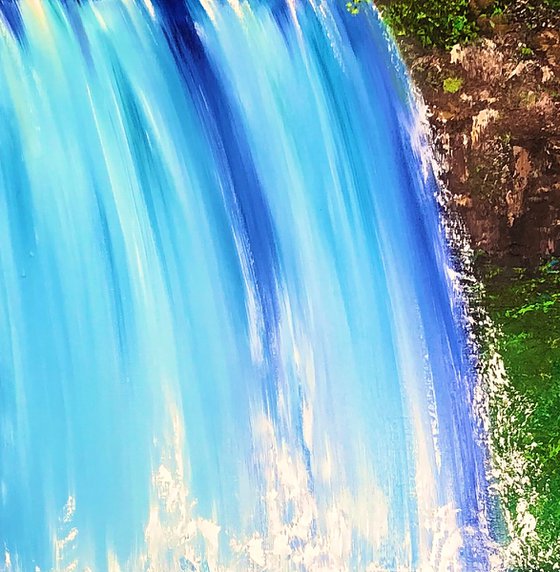 COOLNESS OF MOUNTAIN WATERFALL