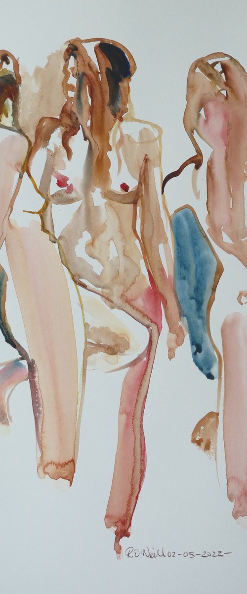 Standing female nude 3 poses by Rory O’Neill