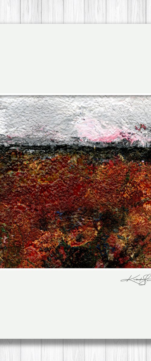 Mystic Land 4 - Textural Landscape Painting on Fabric by Kathy Morton Stanion by Kathy Morton Stanion