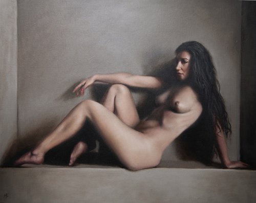 Nude in a derelict house by Mike Skidmore