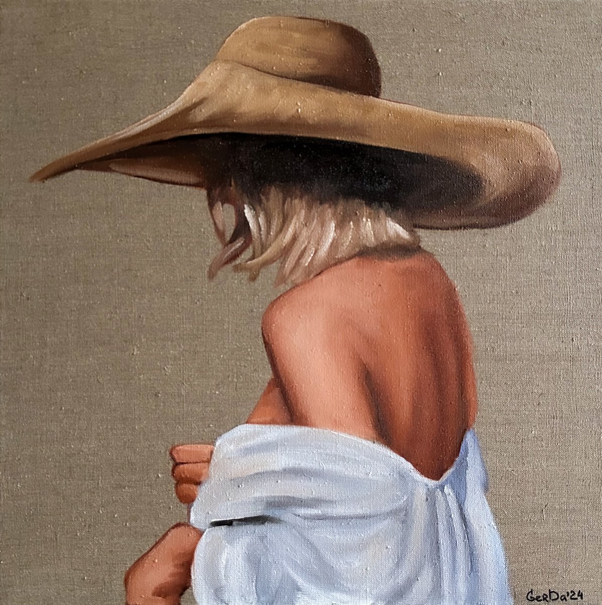 Girl in the straw hat by Daria Gerasimova