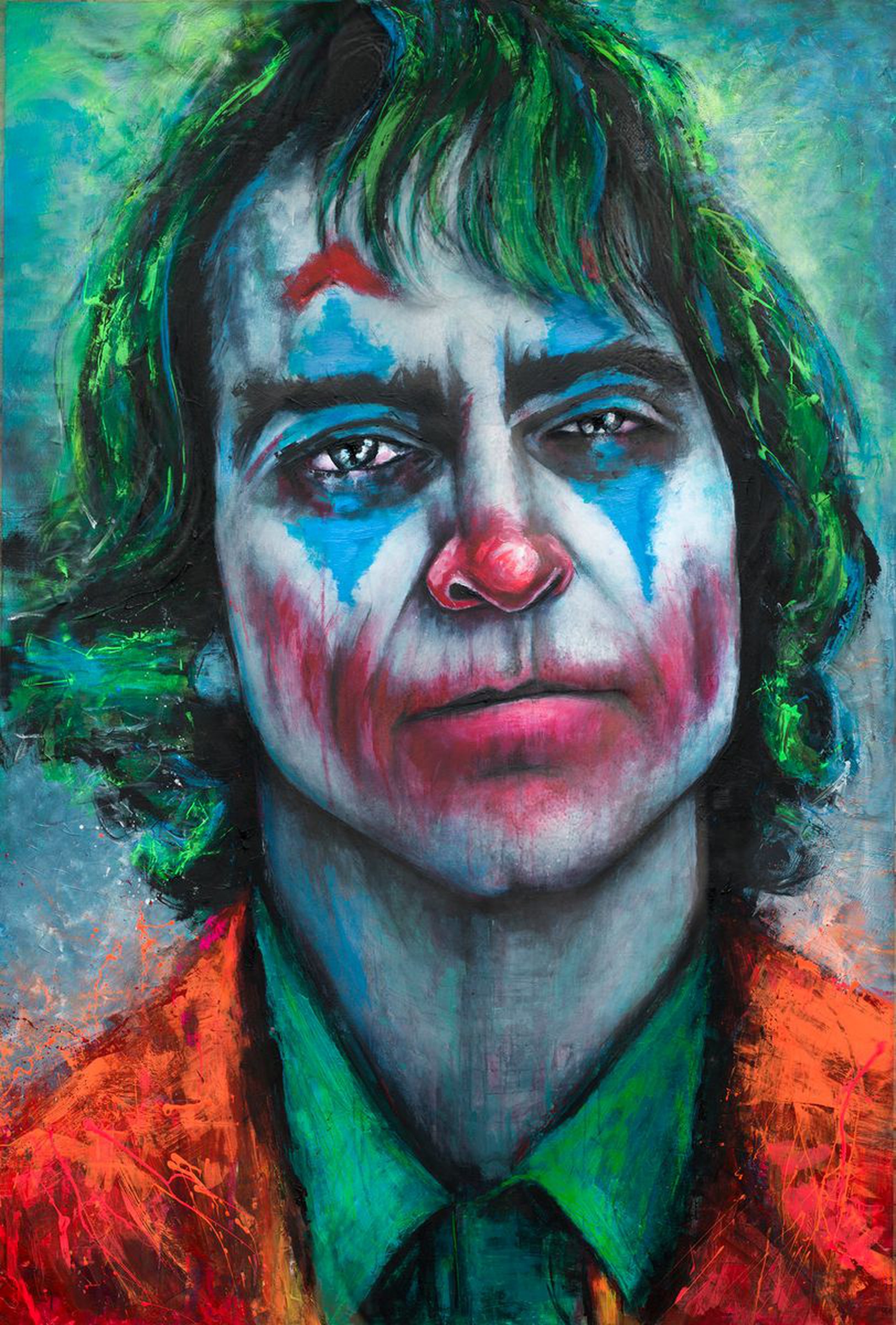 Joker Portrait 2019 Uv Large Canvas Artfinder