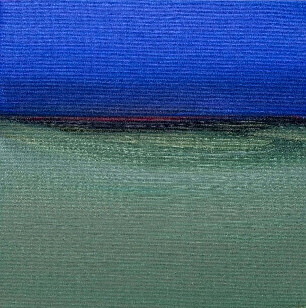 Abstract Landscape Acrylic Painting By Pier Maurizio Greco, 9 X 9", Mondi N. 19, Original Artwork