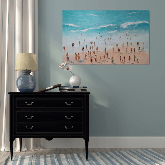 Summertime beach 48x30 in