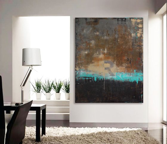 TRUE 48x60" 120x152 cm XL CONTEMPORARY ART by Bo Kravchenko