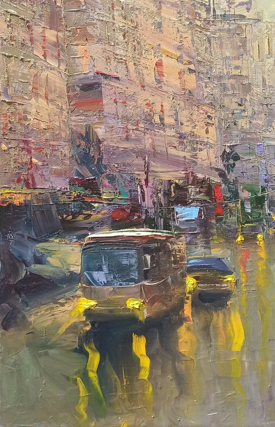 Street-2 (50x60cm, oil painting, ready to hang)
