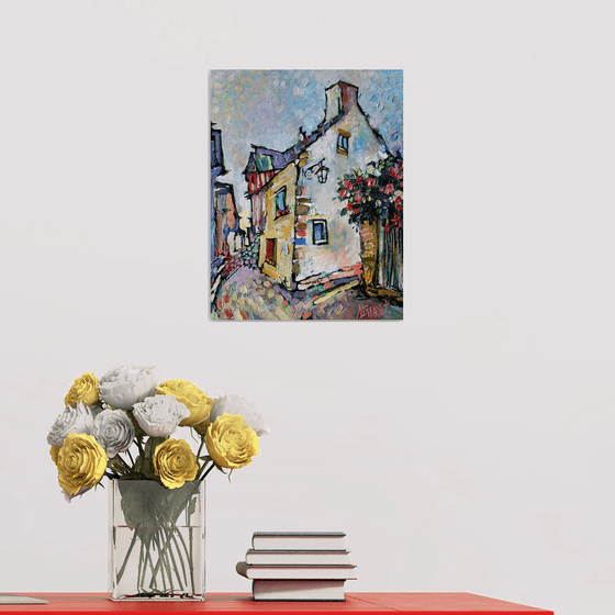 House and roses.