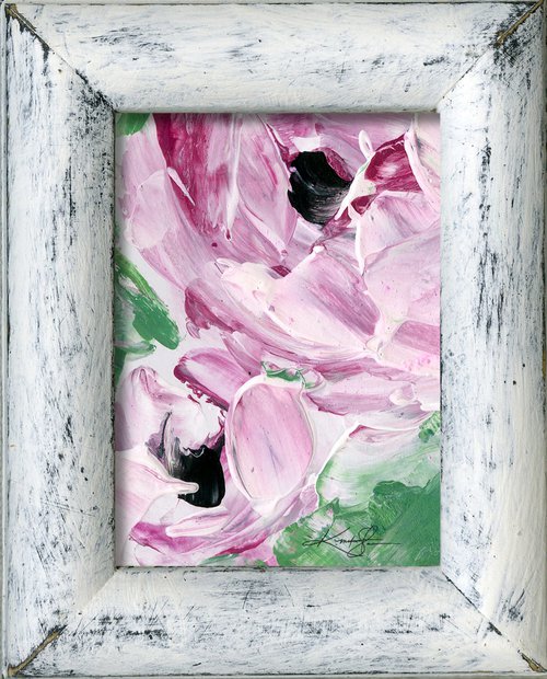 Shabby Chic Dream 13 - Small Framed Floral Painting by Kathy Morton Stanion by Kathy Morton Stanion