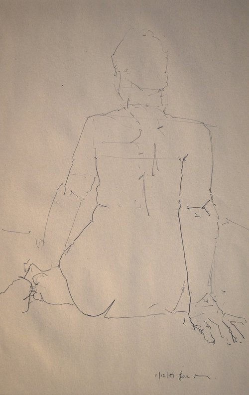 Study of a female Nude - Life Drawing No 429 by Ian McKay