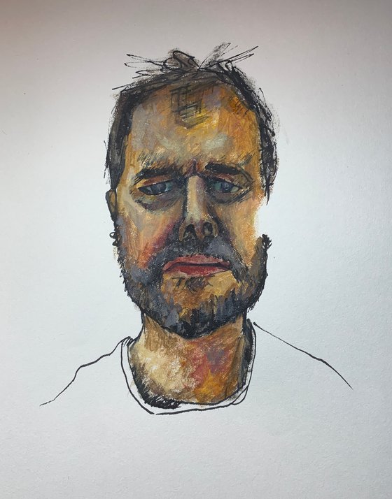 Self Portrait Study In Ink ...