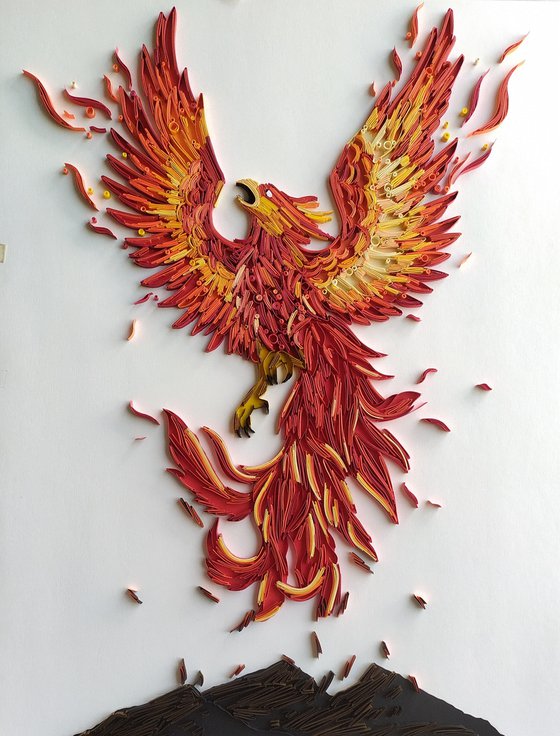 phoenix bird rising from the ashes