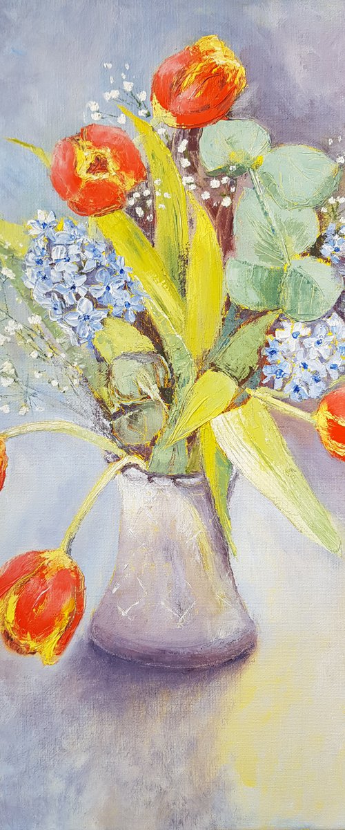 Spring Flowers with Tulips by Michele Wallington