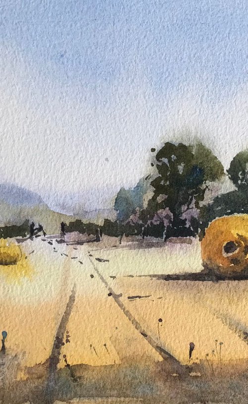 Summer Hay Bales by Vicki Washbourne