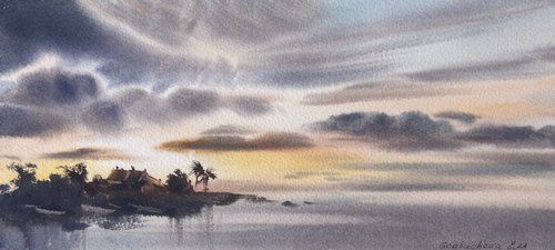 Sunset on the sea #9 by Eugenia Gorbacheva