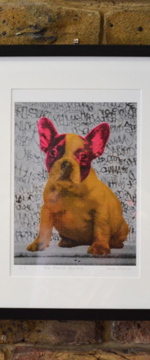 Waiting for the bus - Pink and Brown - Framed by Anne Storno