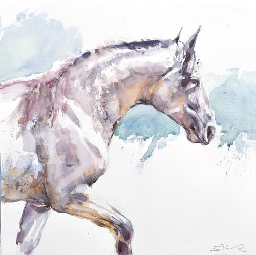 White Horse by Goran Žigolić Watercolors